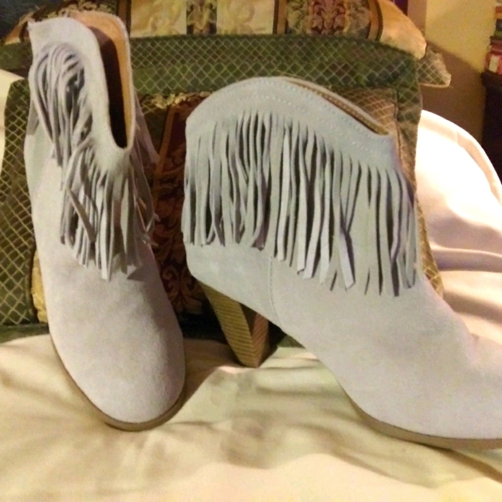 Women's Genuine Suede Fringe Boots